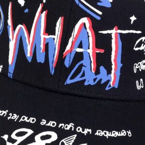 Men's Outdoor Graffiti Baseball Cap – Black Polyester - Image 3