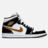 Air Jordan 1 Mid SE Patent 'Black/Metallic Gold'