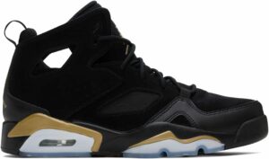 Air Jordan Flight Club '91 black/Metallic Gold basketball sneakers