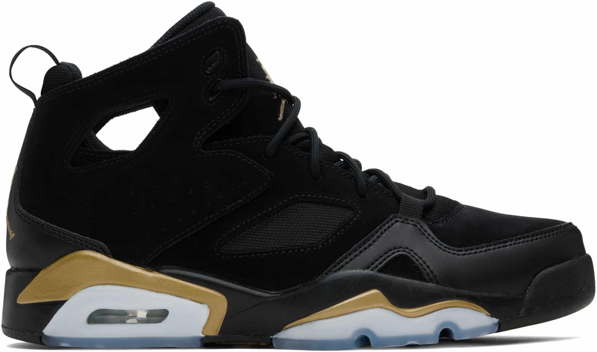 Air Jordan Flight Club ’91 black/Metallic Gold basketball sneakers
